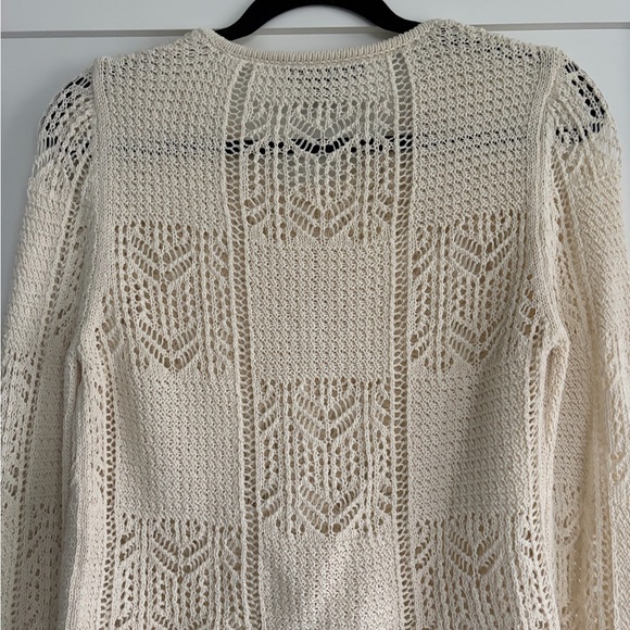Zara Pointelle Knit Button Cardigan - Picture 4 of 7